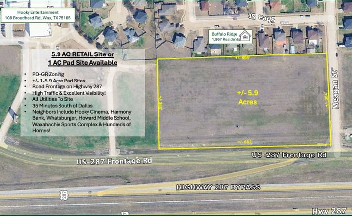 Pictures of Land property located at HIGHWAY US-287, Waxahachie, TX 75165 for sales - image #1