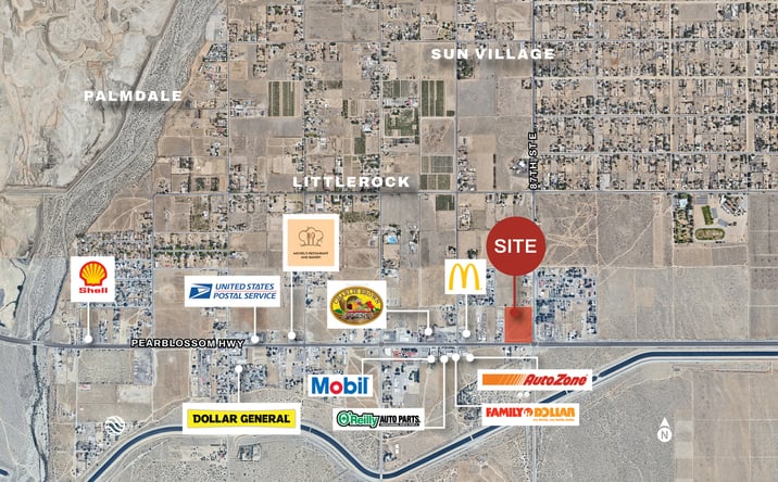 Pictures of Land property located at NWC 87th St E & Pearblossom Hwy, Littlerock, CA 93543 for sales - image #1