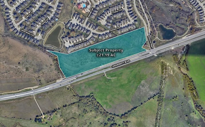 Pictures of Land property located at University Boulevard at Vizcaya Parkway, Round Rock, TX 78665 for sales - image #1
