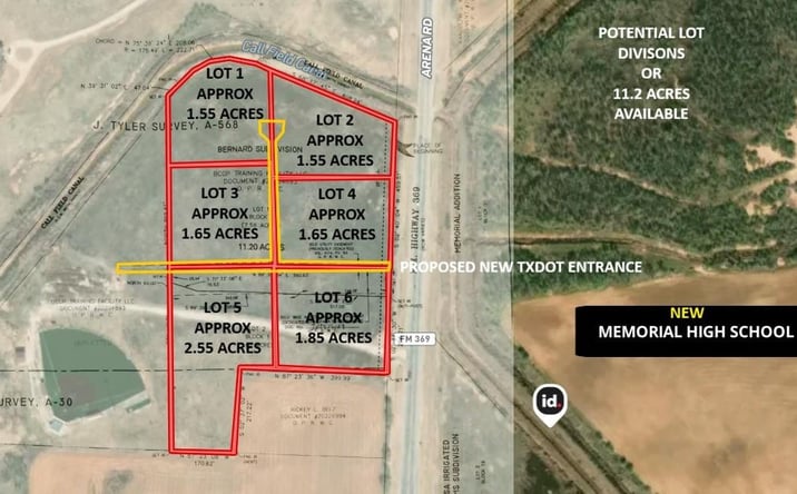 Pictures of Retail, Land property located at 2.55 A TBD Lot 5 Arena Rd, Wichita Falls, TX 76310 for sales - image #1