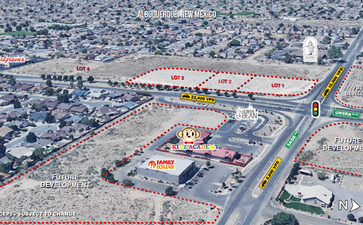 Pictures of Retail, Land property located at Sage Road Southwest & Unser Boulevard Southwest, Albuquerque, NM 87121 for sales - image #1