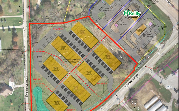 Pictures of Industrial, Land, Office, Retail property located at 2691 - 2699 Centennial Dr, Washington, IL 61571 for sales - image #1