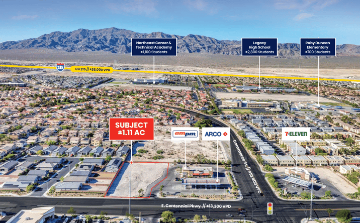Pictures of Retail, Land property located at NWC Centennial Pkwy. and Commerce St., North Las Vegas, NV 89084 for sales - image #1