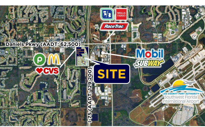 Pictures of Retail, Land property located at Daniels & I -75 Interchange, Fort Myers, FL 33912 for sales - image #1