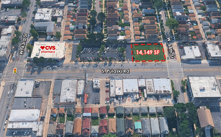 Pictures of Land property located at 6351 South Pulaski Road, Chicago, IL 60629 for sales - image #1