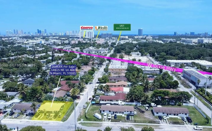 Pictures of Multifamily property located at 14615 NE 14th Ave, Miami, FL 33161 for sales - image #1