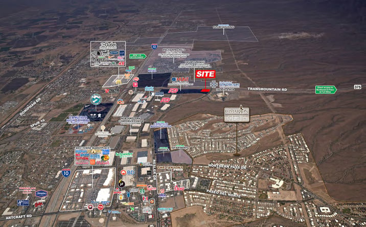 Pictures of Land property located at SWC Transmountain & Resler, El Paso, TX 79912 for sales - image #1