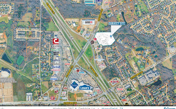 Pictures of Land property located at SEQ Highway 287 & FM 157 (S Cooper Street), Mansfield, TX 76063 for sales - image #1