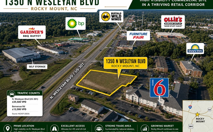 Pictures of Land property located at 1350 N WESLEYAN BLVD, ROCKY MOUNT, NC 27804 for sales - image #1