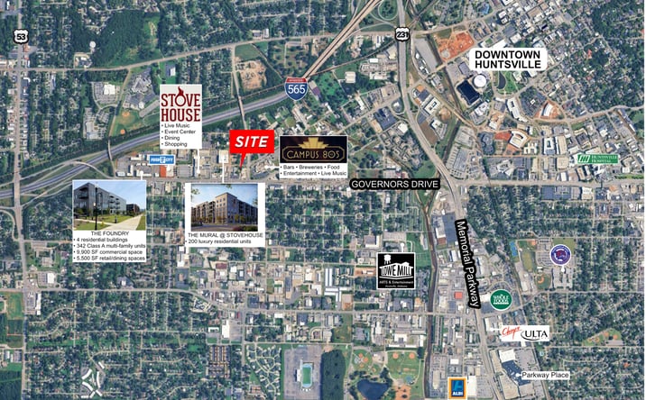 Pictures of Land, Office, Retail property located at 2849 4th Avenue NW, Huntsville, AL 35805 for sales - image #1