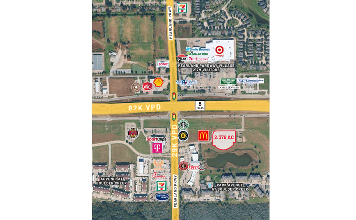 Pictures of Retail property located at SEC TX-8 & Pearland Parkway, Houston, TX 77089 for sales - image #1
