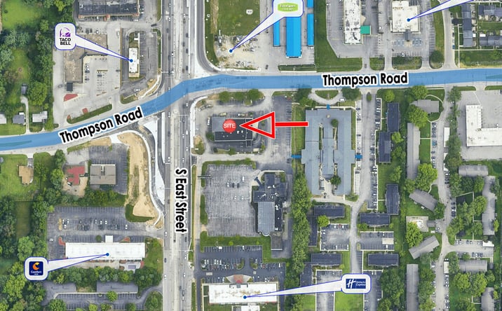 Pictures of Retail property located at 505 East Thompson Road, Indianapolis, IN 46227 for sales - image #1