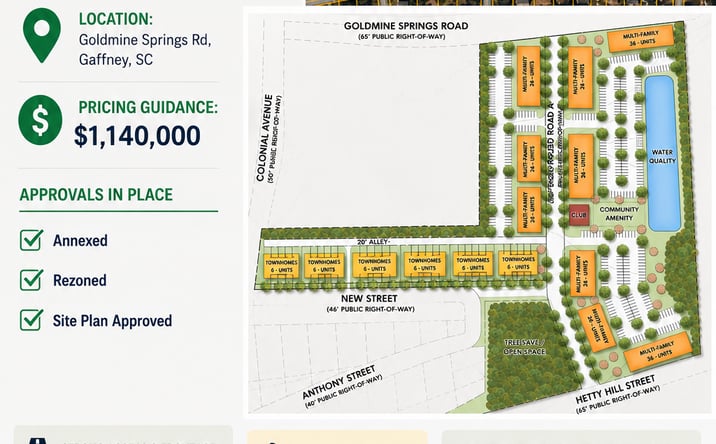 Pictures of Multifamily, Land property located at Goldmine Springs Rd, Gaffney, SC 29340 for sales - image #1