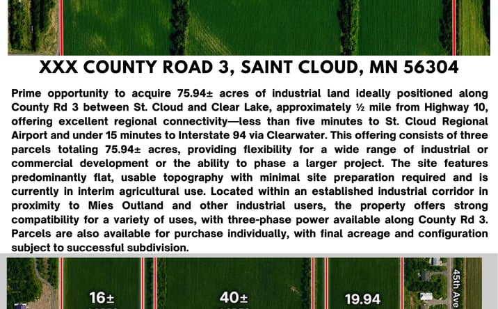 Pictures of Land property located at XXX County Road 3, St. Cloud, MN 56304 for sales - image #1