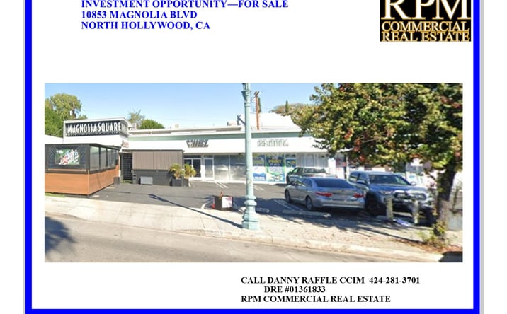 Pictures of Retail property located at 10853-10865 Magnolia Blvd, North Hollywood, CA 91601 for sales - image #1