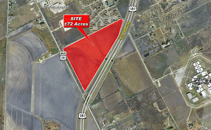 Pictures of Land property located at NEC of Business Hwy 181 and TX Hwy 181, Beeville, TX 78102 for sales - image #1