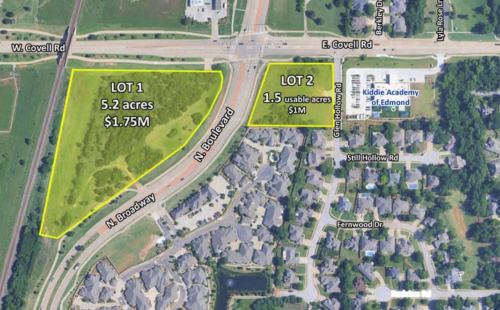 Pictures of Land property located at E Covell Rd & N Boulevard Ave, Edmond, OK 73034 for sales - image #1