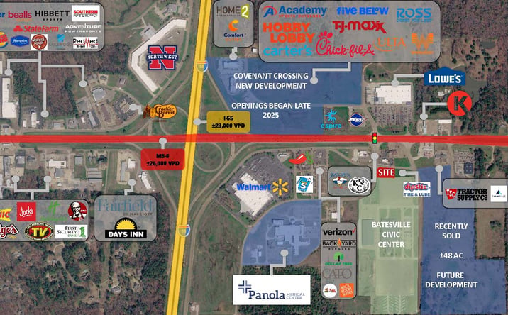Pictures of Land property located at DW Whitaker Drive, Batesville, MS 38606 for sales - image #1