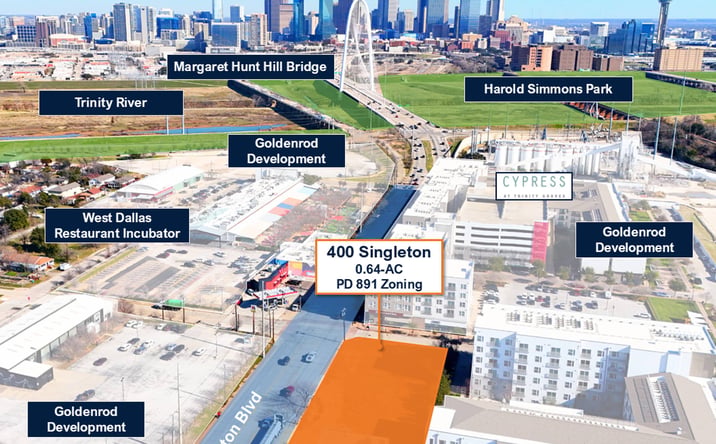 Pictures of Land, Retail, Multifamily property located at 400 Singleton Boulevard, Dallas, TX 75212 for sales - image #1