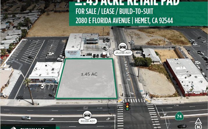 Pictures of Retail, Land property located at 2080 E FLORIDA AVE, HEMET, CA 92544-4727 for sales - image #1