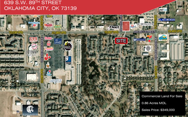Pictures of Land property located at 639 S.W. 89th Street, Oklahoma City, OK 73139 for sales - image #1