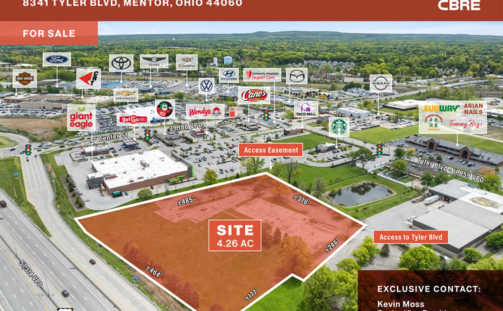 Pictures of Hospitality, Land, Senior Living property located at 8341 Tyler Boulevard, Mentor, OH 44060 for sales - image #1