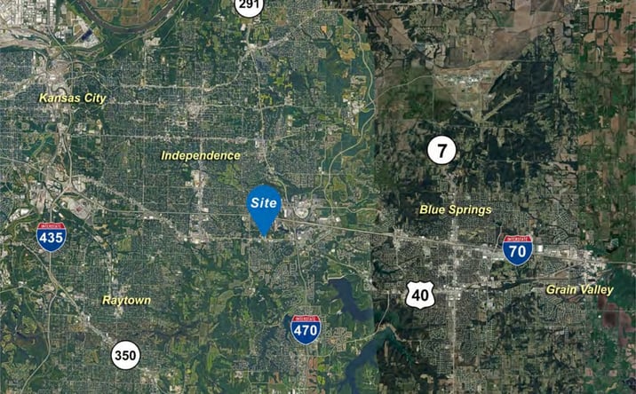 Pictures of Land property located at NWC of E US 40 Highway and S Shrank Avenue, Lee's Summit, MO 64055 for sales - image #1