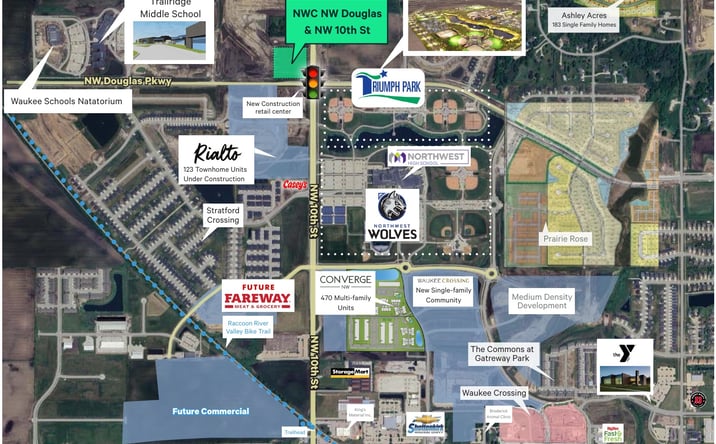 Pictures of Land property located at NWC NW Douglas & NW 10th Street, Waukee, IA 50263 for sales - image #1