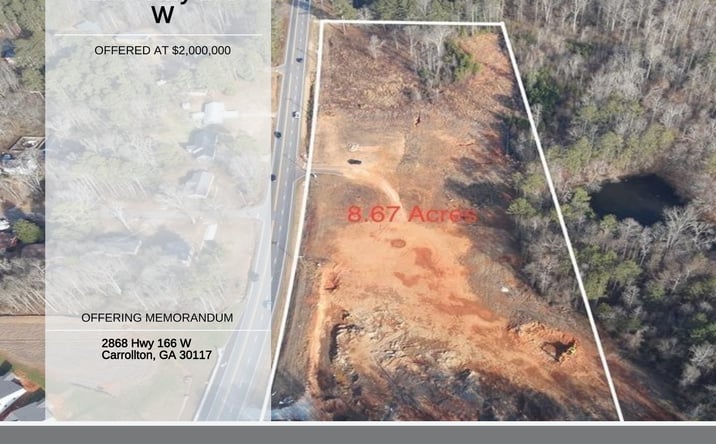 Pictures of Land property located at 2868 Hwy 166 W, Carrollton, GA 30117 for sales - image #1