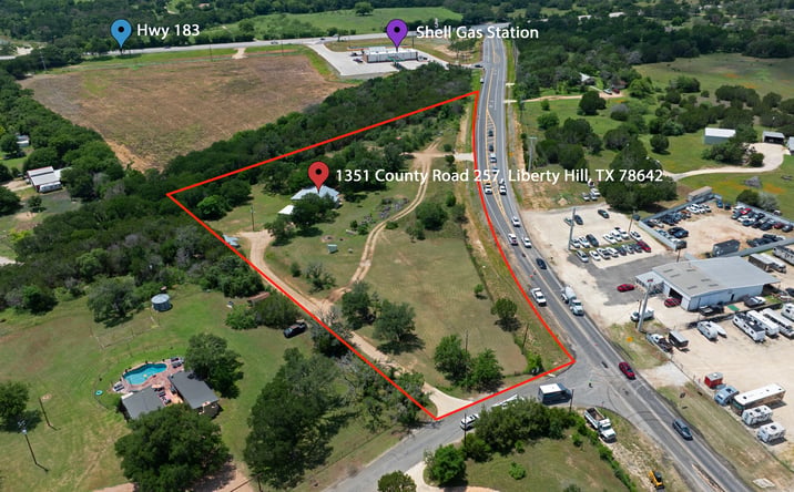 Pictures of Self Storage, Office, Land property located at 1351 County Road 257, Liberty Hill, TX 78642 for sales - image #1