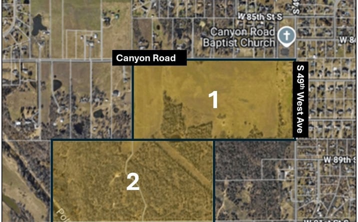 Pictures of Land property located at 8702 S 49th West Avenue, Tulsa, OK 74131 for sales - image #1