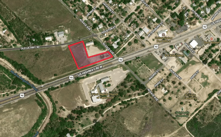 Pictures of Land property located at Lot 2 Alsace Avenue, Castroville, TX 78009 for sales - image #1