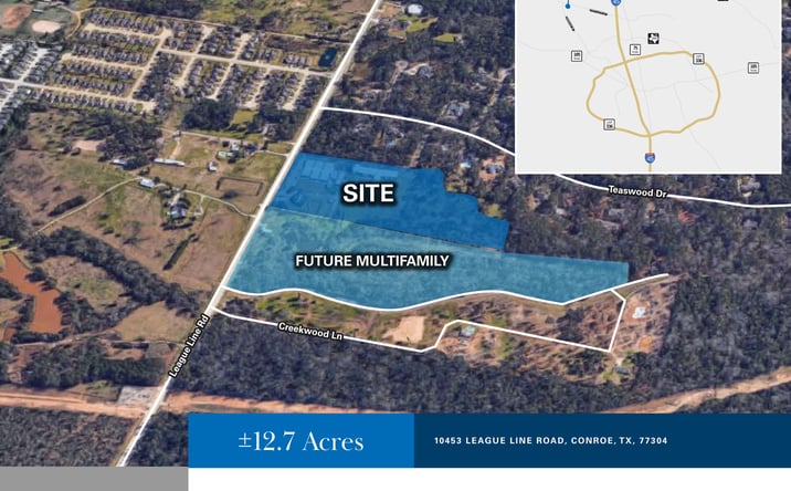 Pictures of Land property located at 10393 League Line Road, Conroe, TX 77304, 10453 League Line Road, Conroe, TX 77304 for sales - image #1