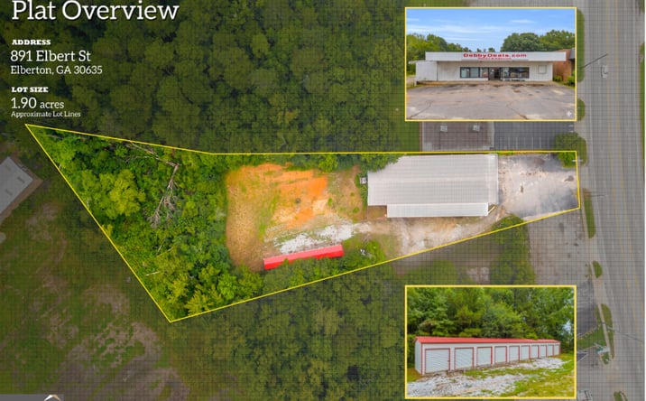 Pictures of Retail, Self Storage property located at 891 Elbert Street, Elberton, GA 30635 for sales - image #1