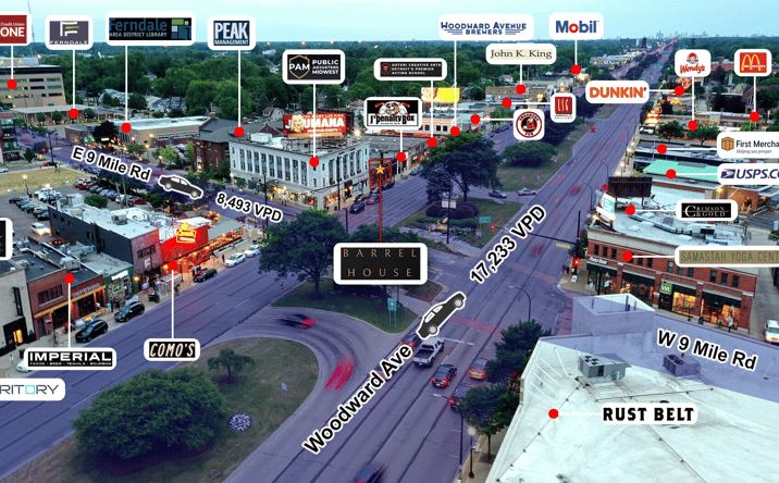Pictures of Retail property located at 22740 Woodward Avenue, Ferndale, MI 48220 for sales - image #1