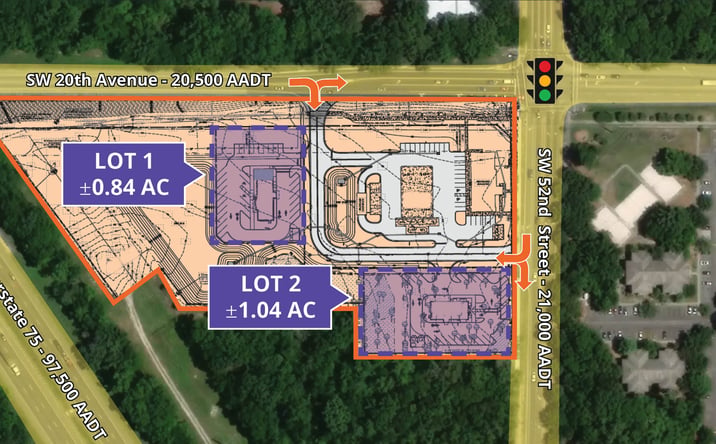 Pictures of Retail, Land property located at SWQ 20th Avenue & SW 52nd Street, Gainesville, FL 32607 for sales - image #1