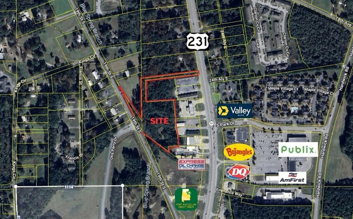Pictures of Land property located at 19th St S & Highway 231, Pell City, AL 35128 for sales - image #1