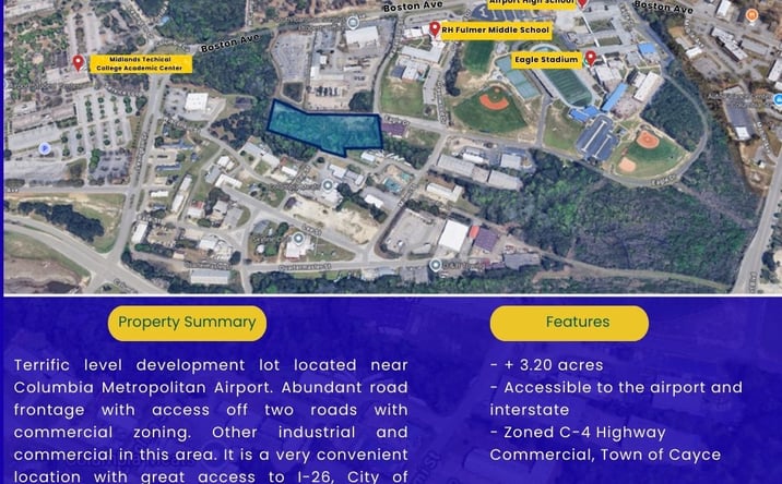 Pictures of Land property located at Eagle Drive, Parcel B 3.2 ares, Cayce, SC 29033 for sales - image #1