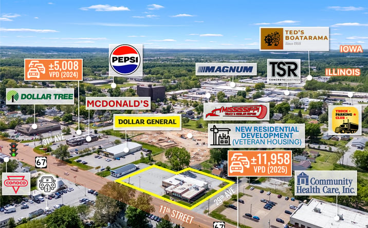 Pictures of Retail property located at 2904 11TH ST, ROCK ISLAND, IL 61201 for sales - image #1
