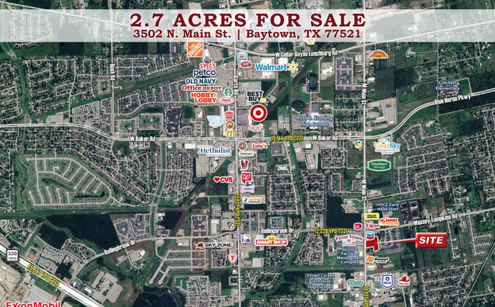 Pictures of Land property located at 3502 N. Main Street, Baytown, TX 77521 for sales - image #1