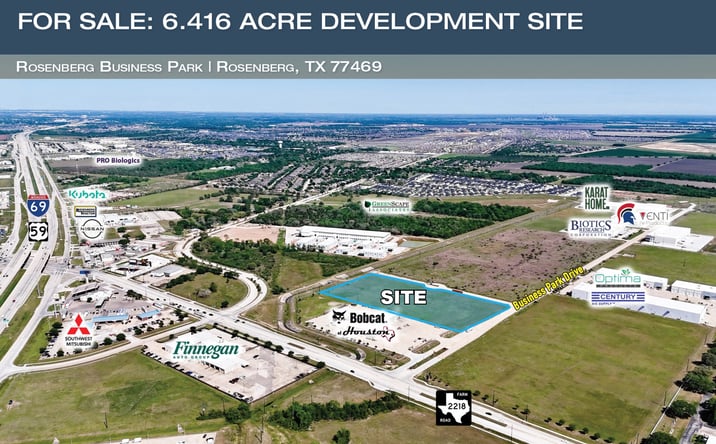 Pictures of Land property located at FM 2218 & Business Center Drive, Rosenberg, TX 77469 for sales - image #1