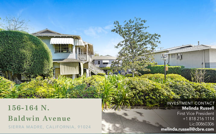 Pictures of Multifamily property located at 156-164 N. Baldwin Avenue, Sierra Madre, CA 91024 for sales - image #1