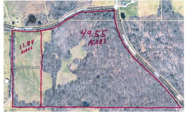 Pictures of Land property located at 00 Big Creek Church Road, Dongola, IL 62926 for sales - image #1