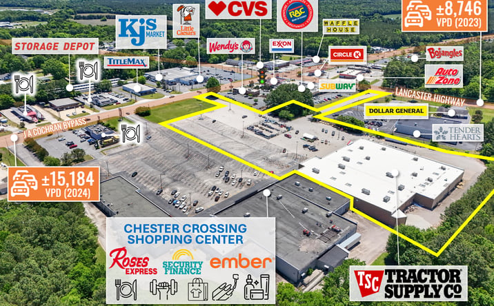 Pictures of Retail property located at 1839 J A COCHRAN BYP, CHESTER, SC 29706 for sales - image #1