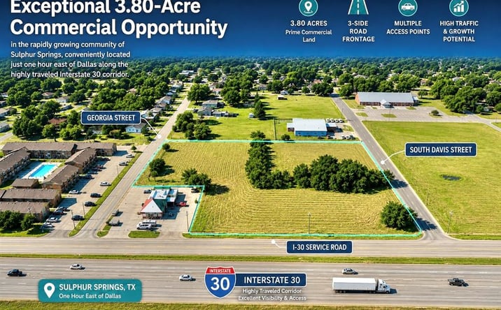 Pictures of Land property located at TBD W Industrial Drive, Sulphur Springs, TX 75482 for sales - image #1