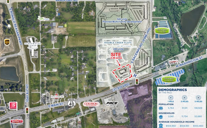 Pictures of Land property located at NWC of Main St. and Raceway Rd., Plainfield, IN 46168 for sales - image #1