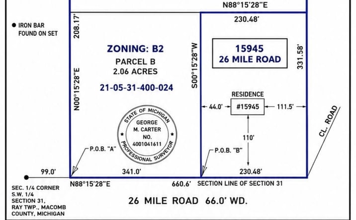 Pictures of Multifamily, Mixed Use, Land property located at 26 MILE RD, RAY TOWNSHIP, MI 48096 for sales - image #1