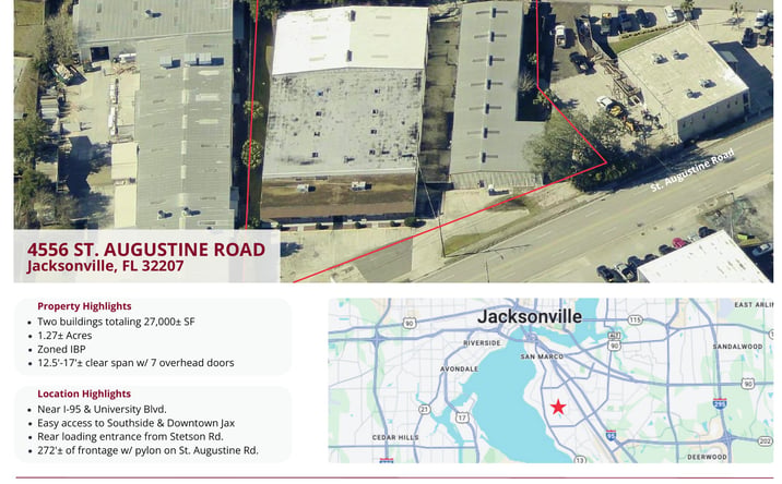 Pictures of Retail, Office, Industrial property located at 4556 St. Augustine Road, Jacksonville, FL 32207 for sales - image #1