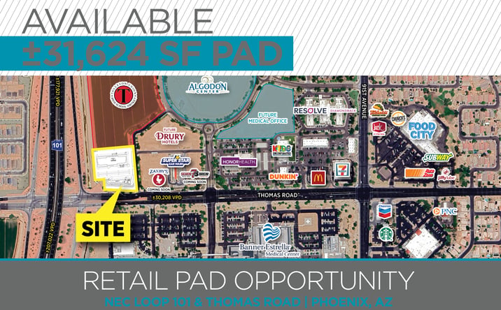Pictures of Retail property located at NEC Loop 101 & Thomas Rd, Phoenix, AZ 85037 for sales - image #1