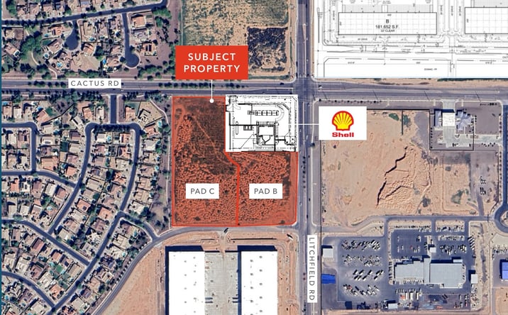 Pictures of Land property located at SWC Litchfield Rd & Cactus Rd, Surprise, AZ 85379 for sales - image #1